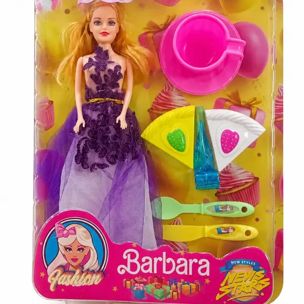 VAKUMLU MOR ELBİSELİ DOĞUM GÜNÜ AKS. BARBARA BARBİE*48