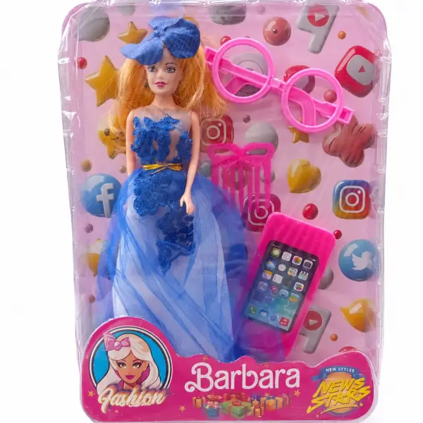 VAKUMLU PEMBE ELBİSELİ TEKNO BARBARA BARBİE*48