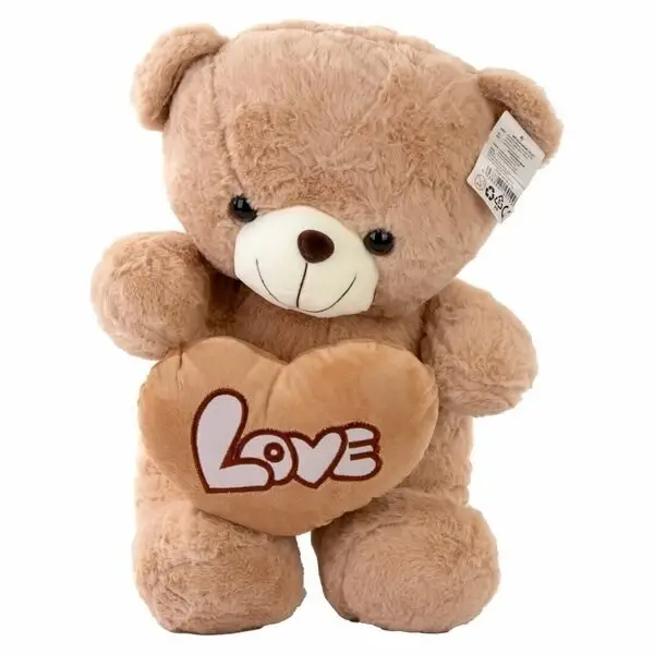 LOVE KALPLİ AYICIK PELUŞ 50 CM