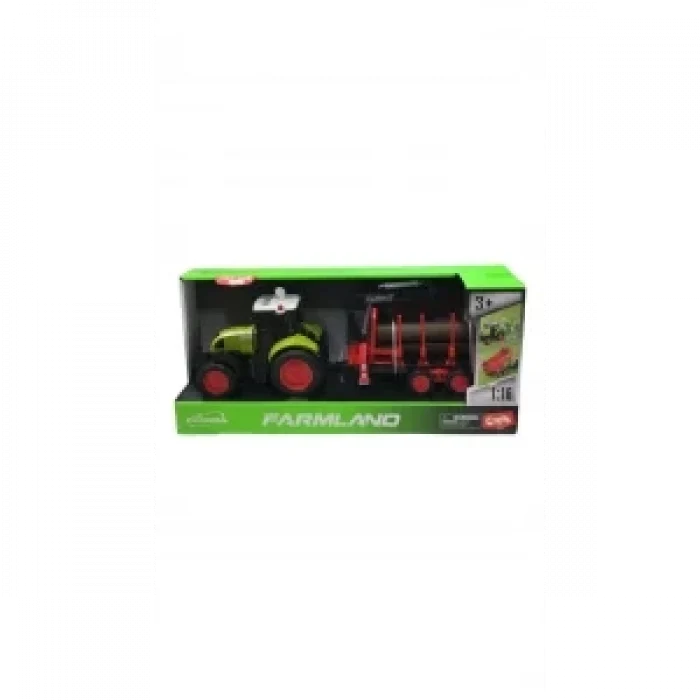 IŞIKLI VE SESLİ VİNÇLİ RÖMORKLU TRAKTÖR 1:16*12