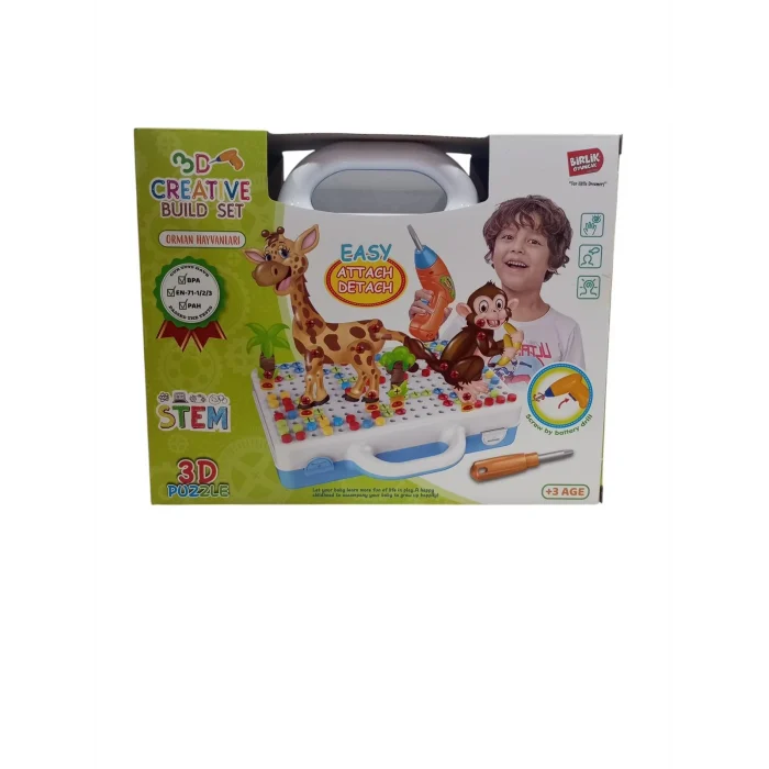 EĞİTİCİ MATKAP SETİ HAYVANLAR*48