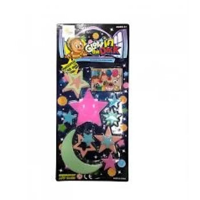 KART. FOSFORLU RENKLI AY YILDIZ*288