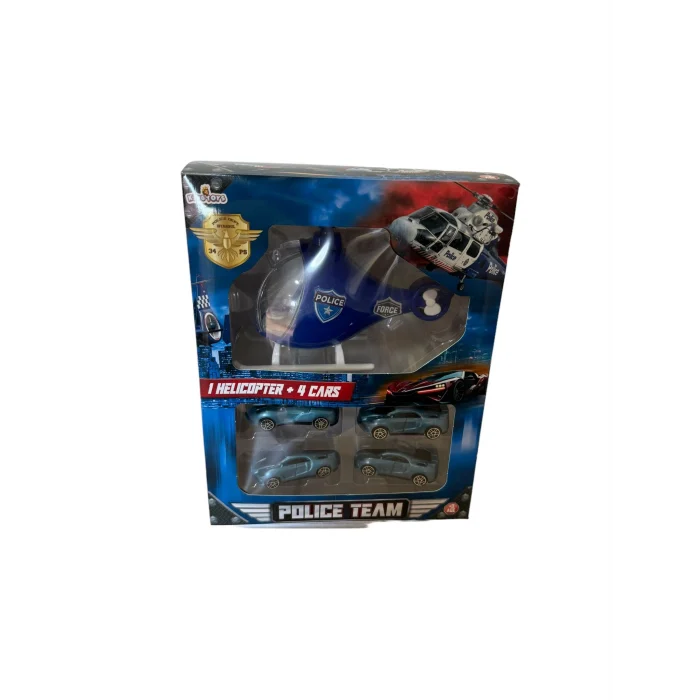 POLİCE TEAM HELİKOPTERLİ ARABA SETİ *30