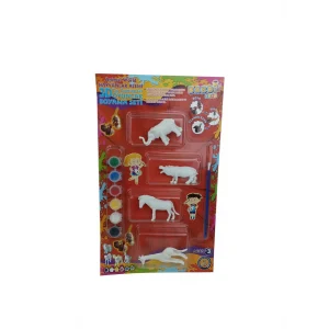 4LÜ BOYAMA SETİ FİL+ZÜRAFA+ DİNZOR *80