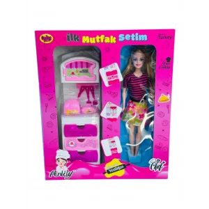 ÇEKMECELİ DOLAPLI BEBEKLİ MUTFAK SETİ *24