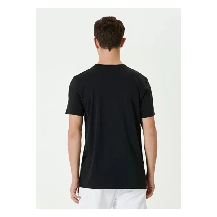 Unisex Basic Bisiklet Yaka Regular T-Shirt - Siyah