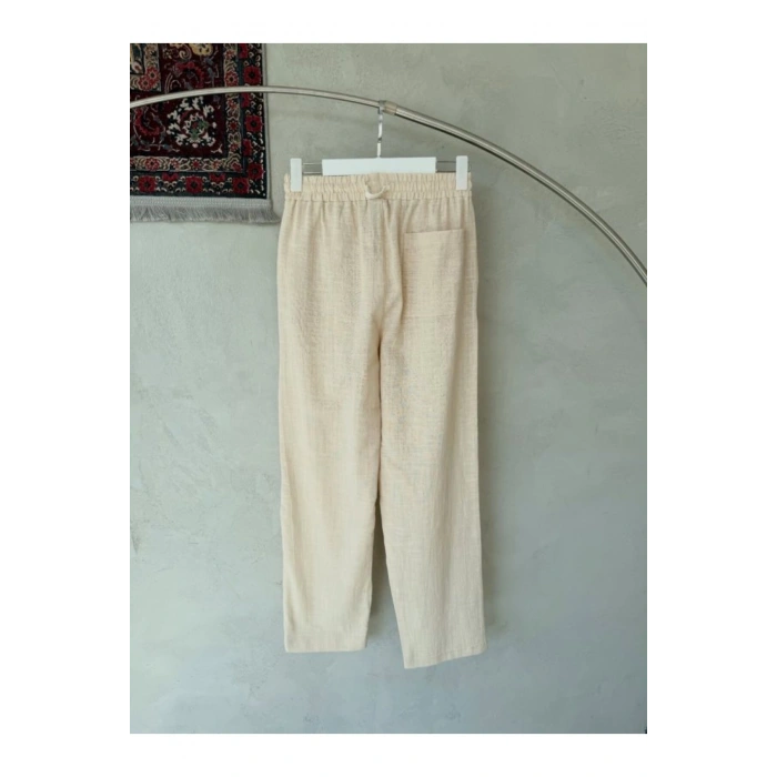 Erkek İthal Yıkamalı Keten Pantolon