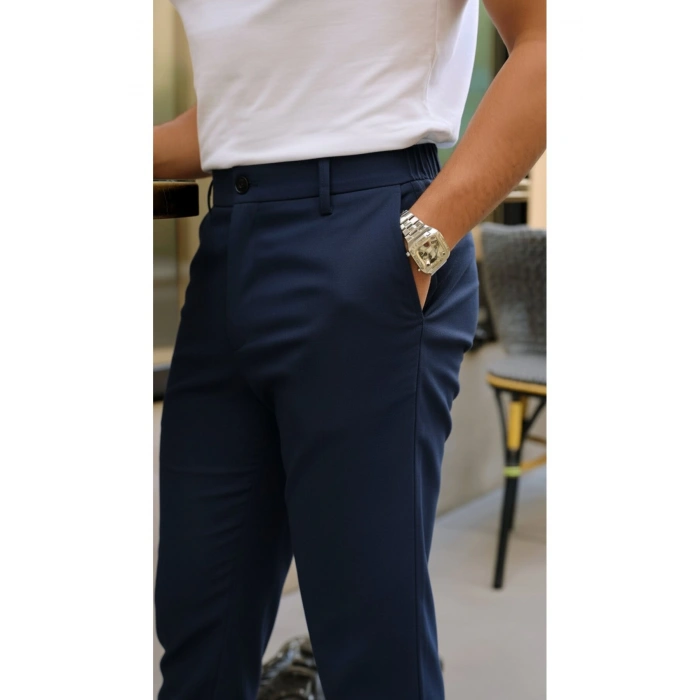 Erkek Cepli Slimfit Atlas Pantolon