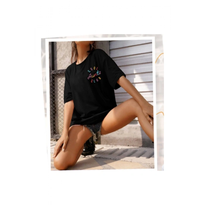 Baskılı T-shirt - Siyah