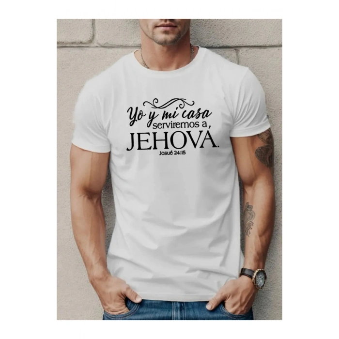 Erkek Jehova Baskılı Süprem T-shirt