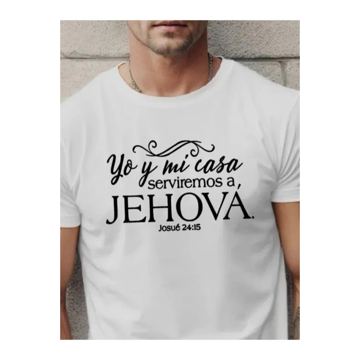Erkek Jehova Baskılı Süprem T-shirt