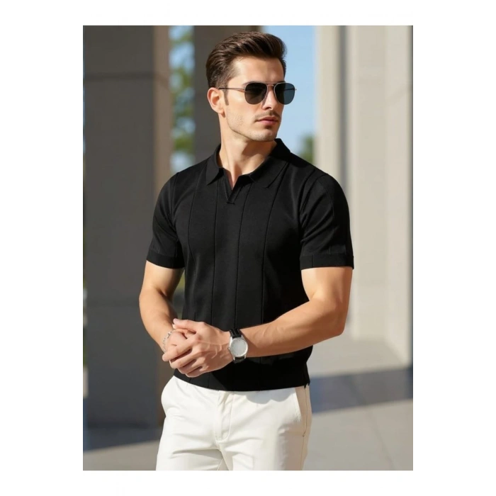 Erkek Kısa Kollu Polo Yakalı Triko Tshirt