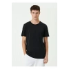 Unisex Basic Bisiklet Yaka Regular T-Shirt - Siyah