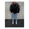 Yıldırım Baskılı Bisiklet Yaka SweatShirt - Siyah
