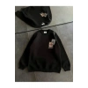Bisiklet Yaka Baskılı SweatShirt - Siyah