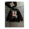 Bisiklet Yaka Baskılı SweatShirt - Siyah