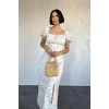 Lila Çiçekli Yazlık Elbise