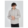 Unisex Tam Fermuarlı Kapşonlu SweatShirt - Boyalı Gri