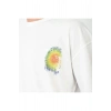 Unisex Bisiklet Yaka Baskılı Oversize T-Shirt - Beyaz