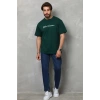 Erkek Baskılı T-Shirt Kısa Kol Bisiklet Yaka Regular Fit Rahat Kalıp Günlük Tişört - Çağla Yeşili