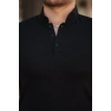 Erkek Hakim Yaka Dokuma Pamuklu Kumaş Kısa Kollu T-shirt