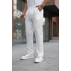 Erkek Beli Lastikli Pera Keten Pantolon