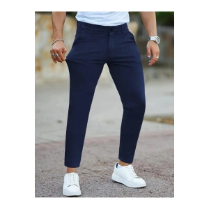 Erkek Cepli Slimfit Atlas Pantolon