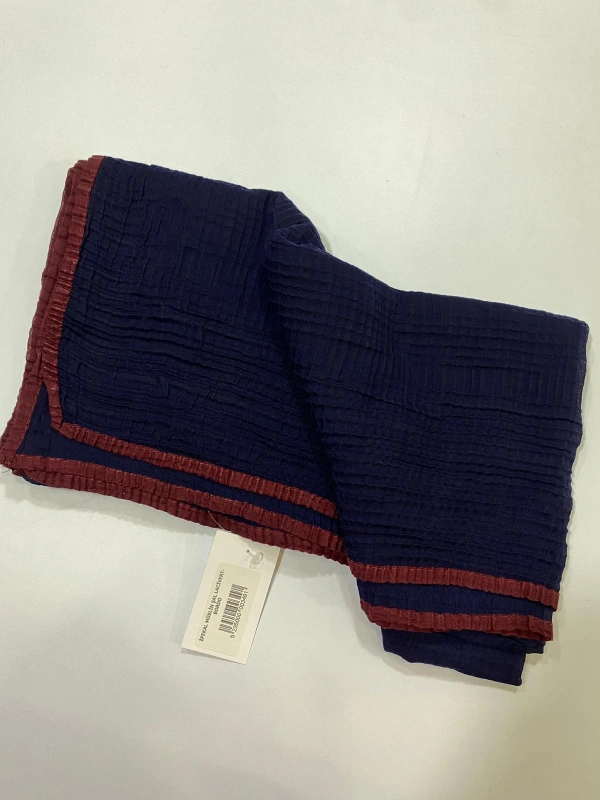 İPEKAL MÜSLİN ŞAL LACİVERT-BORDO