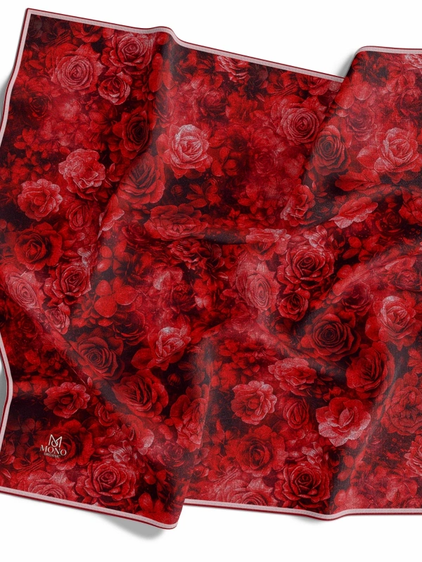 İPEKAL ORGANİK EŞARP GÜL DESENLİ 1002-14