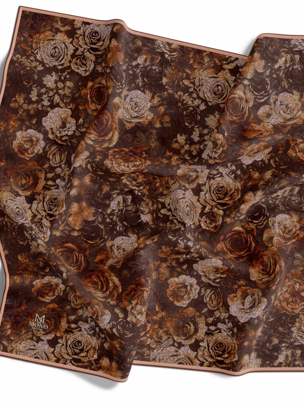 İPEKAL ORGANİK EŞARP GÜL DESENLİ 1002-11