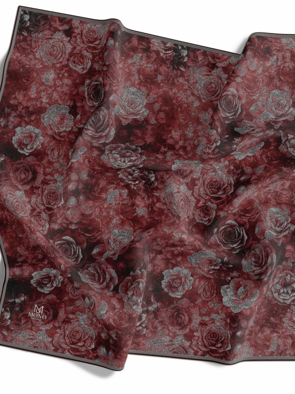 İPEKAL ORGANİK EŞARP GÜL DESENLİ 1002-06