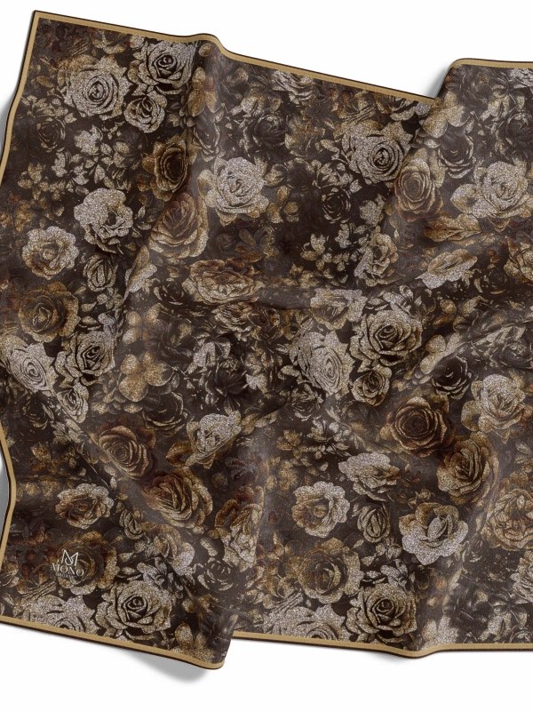 İPEKAL ORGANİK EŞARP GÜL DESENLİ 1002-08