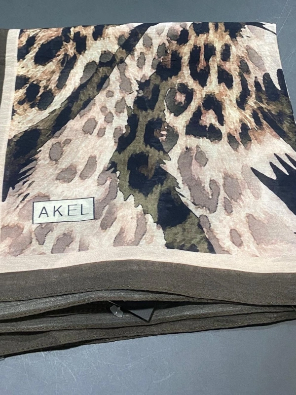 AKEL DESENLİ VİSCON PAMUK EŞARP 9614-02