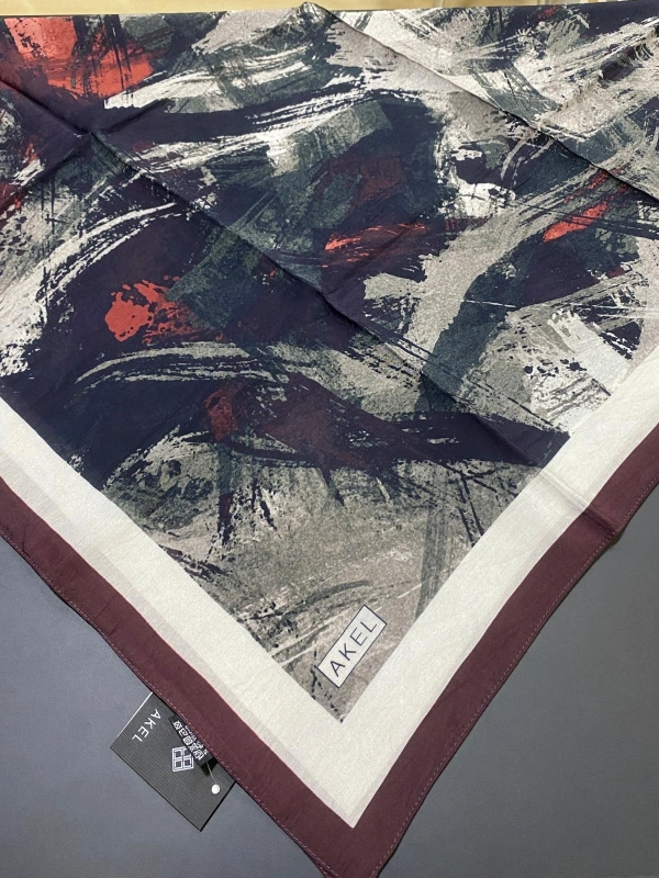 AKEL VİSCON PAMUK DESENLİ SPRİNG EŞARP 3012-04