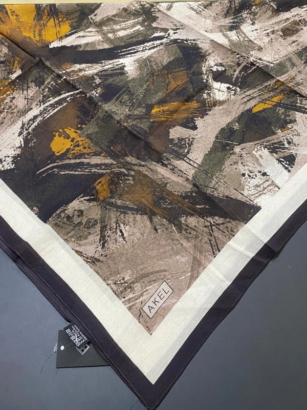 AKEL VİSCON PAMUK DESENLİ SPRİNG EŞARP 3012-07