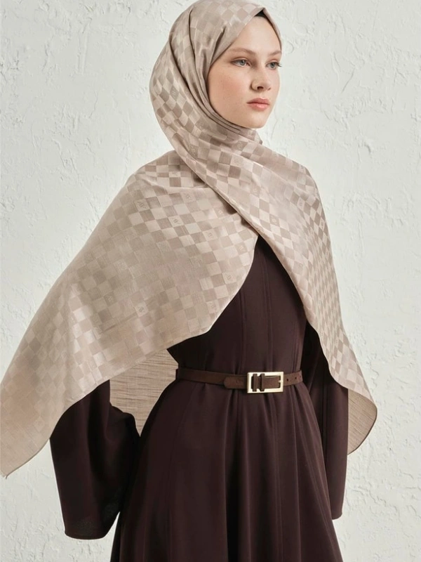 ARMİNE JAKAR İPEK DAMA ŞAL 07