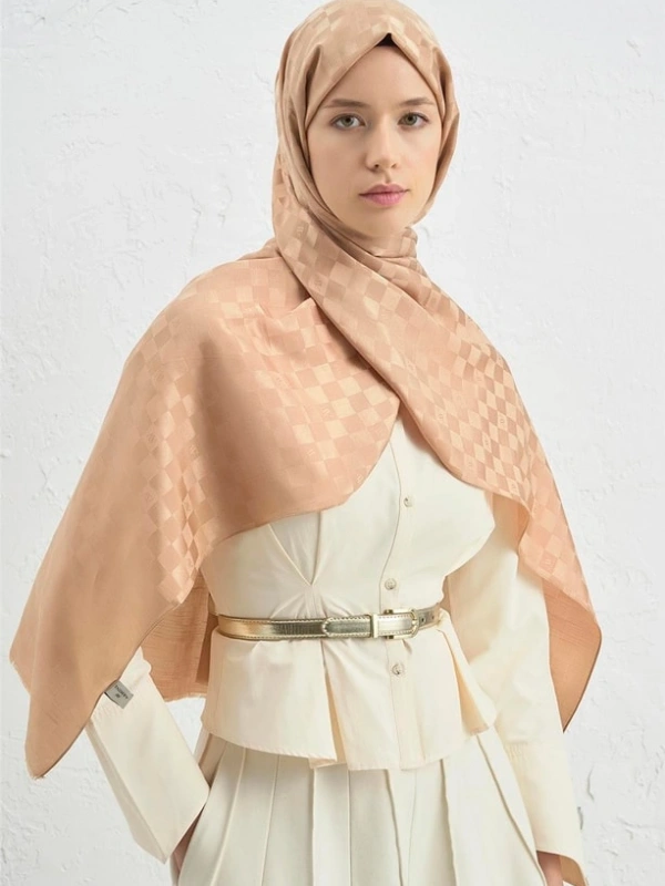 ARMİNE JAKAR İPEK DAMA ŞAL 15