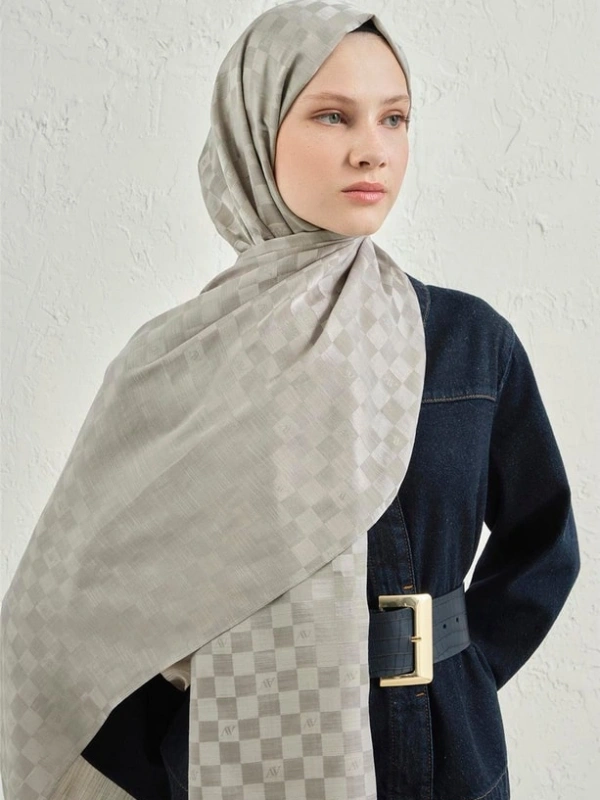 ARMİNE JAKAR İPEK DAMA ŞAL 22