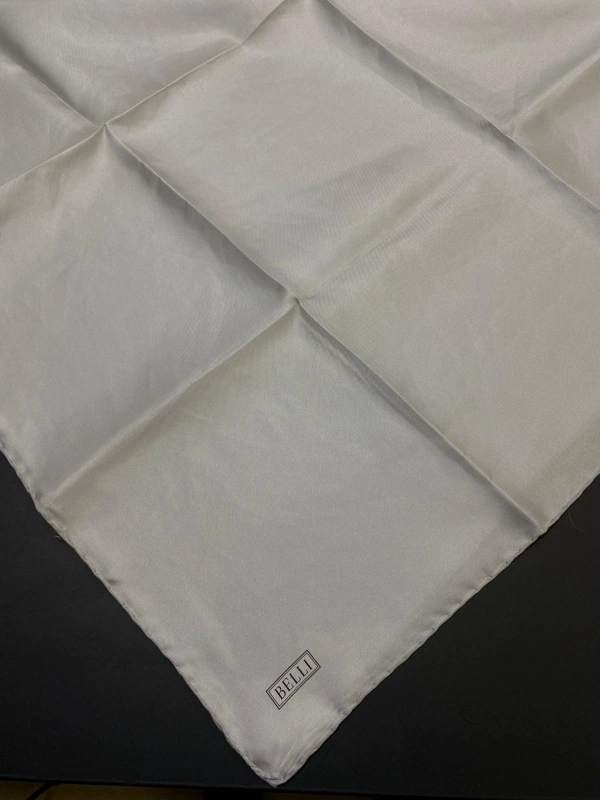 BELLİ DÜZ TWİLL İPEK EŞARP-03-GÜMÜŞ GRİ