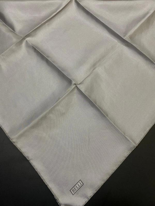 BELLİ DÜZ TWİLL İPEK EŞARP-04-GRİ