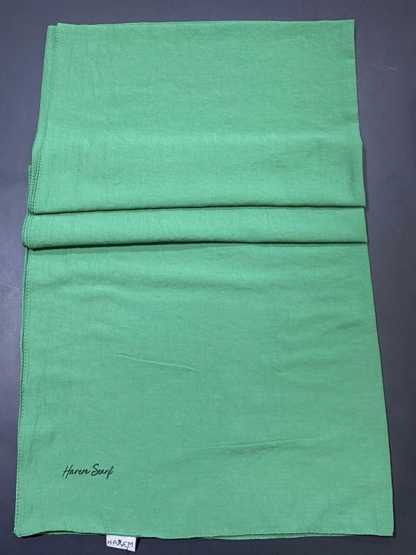 HAREM SCARF DÜZ PAMUK ŞAL-ÇİM YEŞİLİ