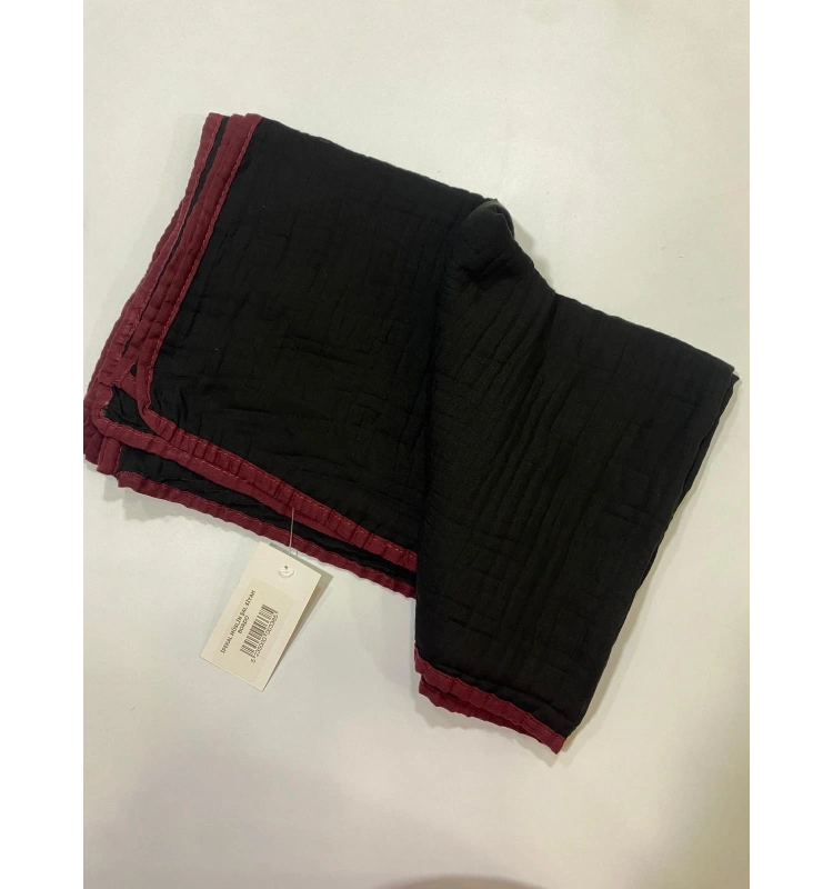 İPEKAL MÜSLİN ŞAL SİYAH BORDO