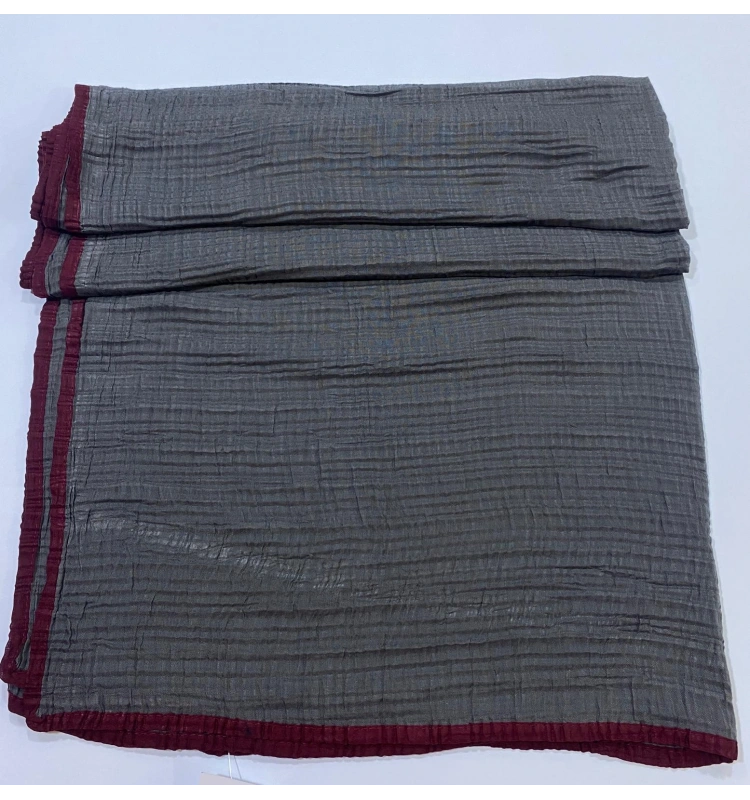 İPEKAL MÜSLİN ŞAL GRİ BORDO