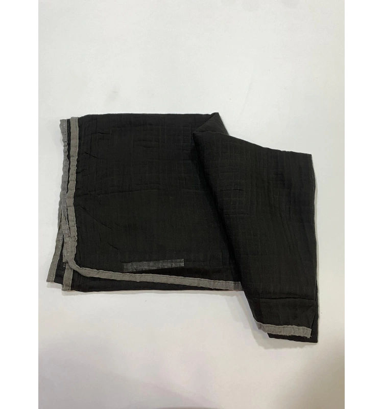 İPEKAL MÜSLİN ŞAL SİYAH GRİ