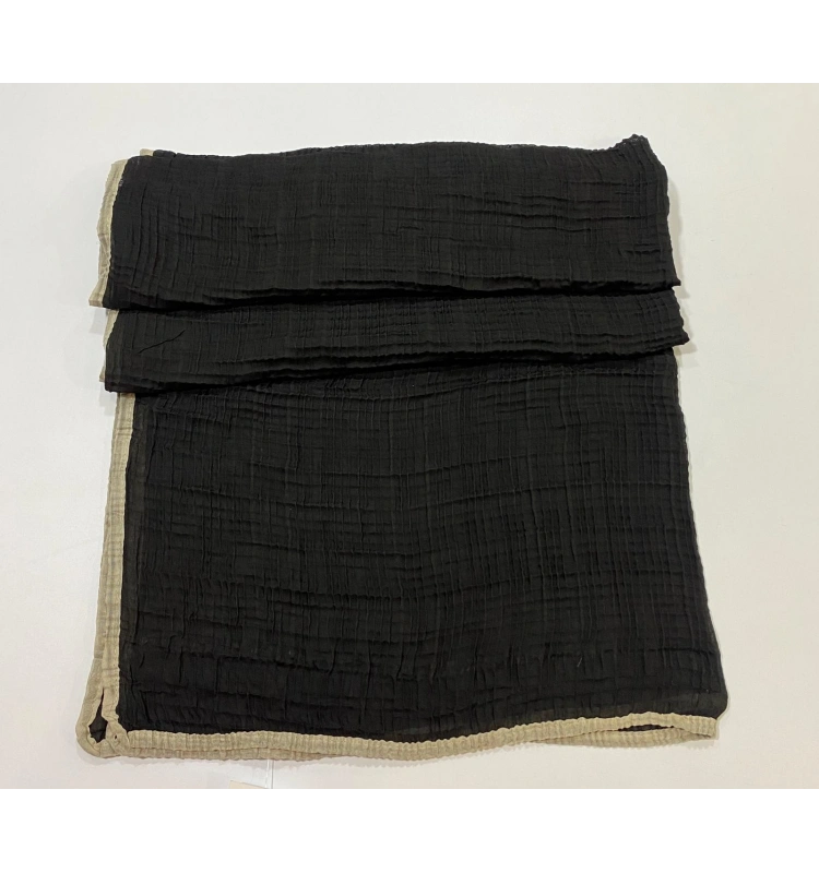 İPEKAL MÜSLİN ŞAL SİYAH KUM