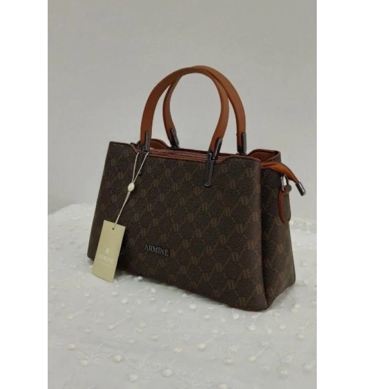 ARMİNE ÇANTA 311 KAHVE NOKTALI