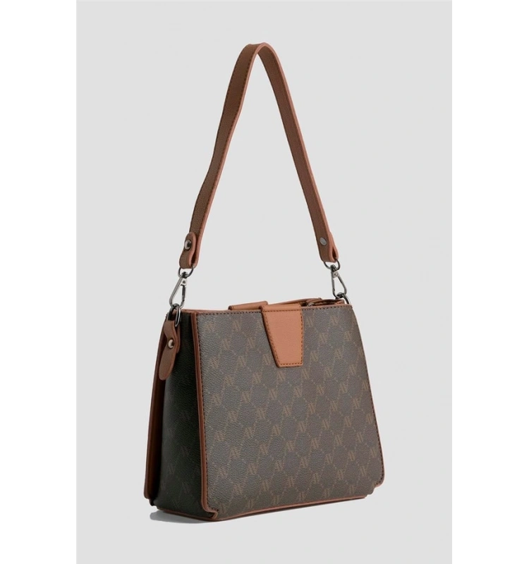 ARMİNE ÇANTA 348 KAHVE NOKTALI