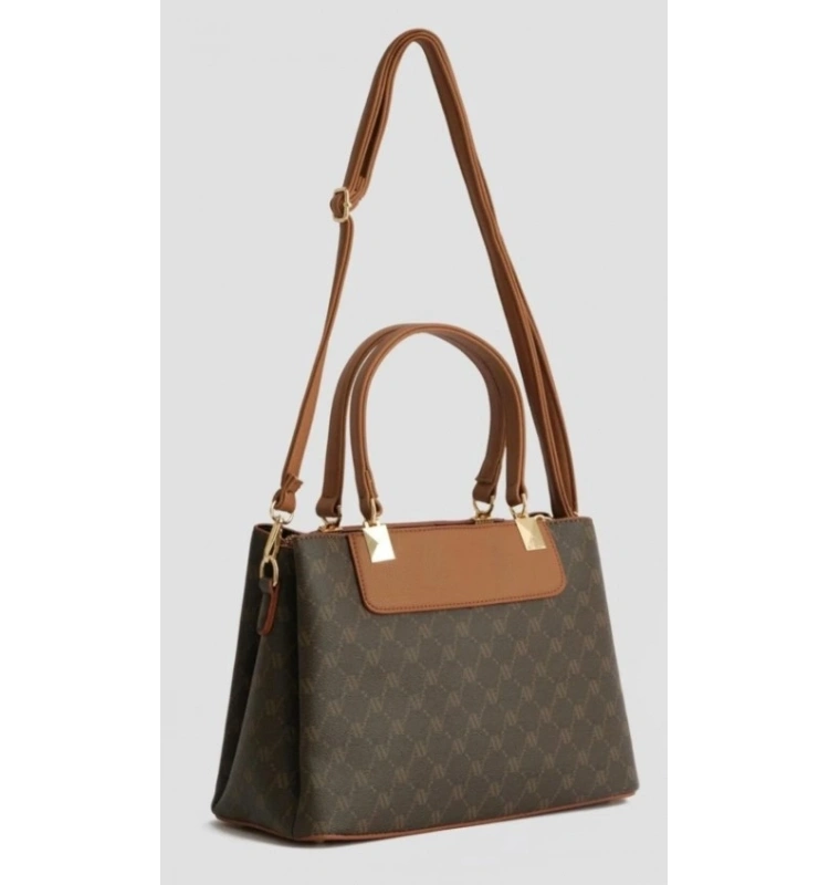 ARMİNE ÇANTA 206 KAHVE NOKTALI