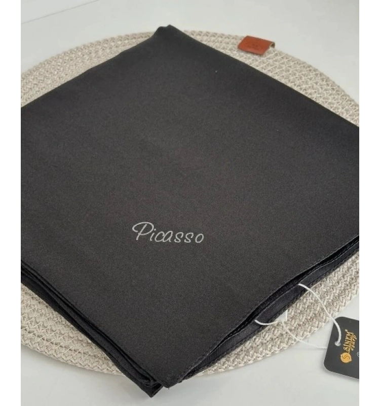 DİGİTAL KRİSTAL EŞARP DÜZ SİYAH