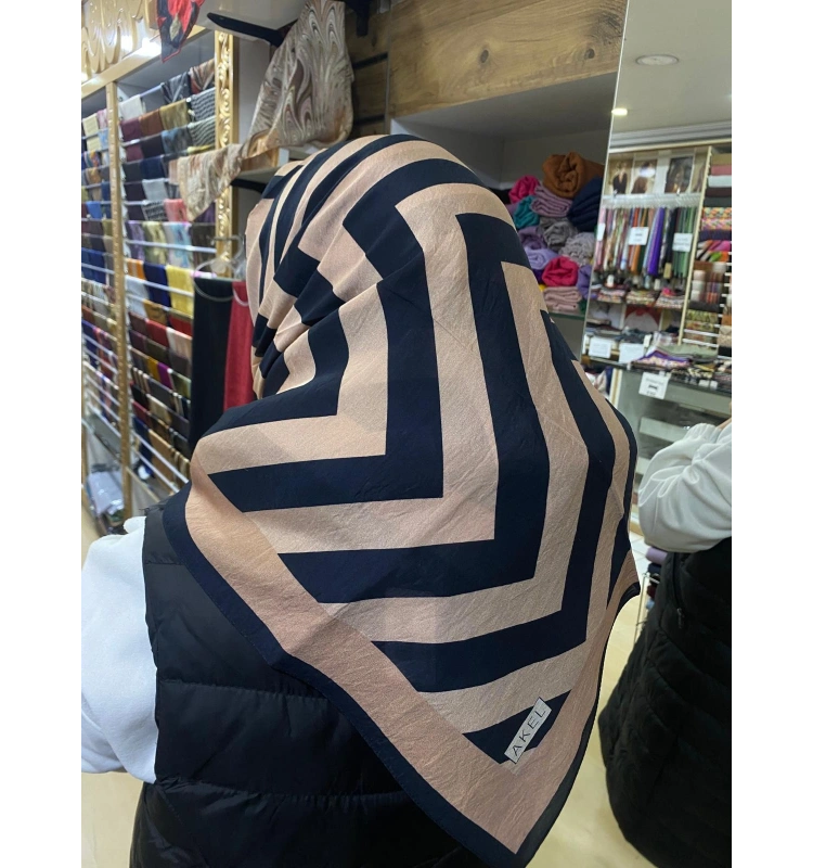 AKEL DESENLİ VİSCON PAMUK EŞARP 9611-09